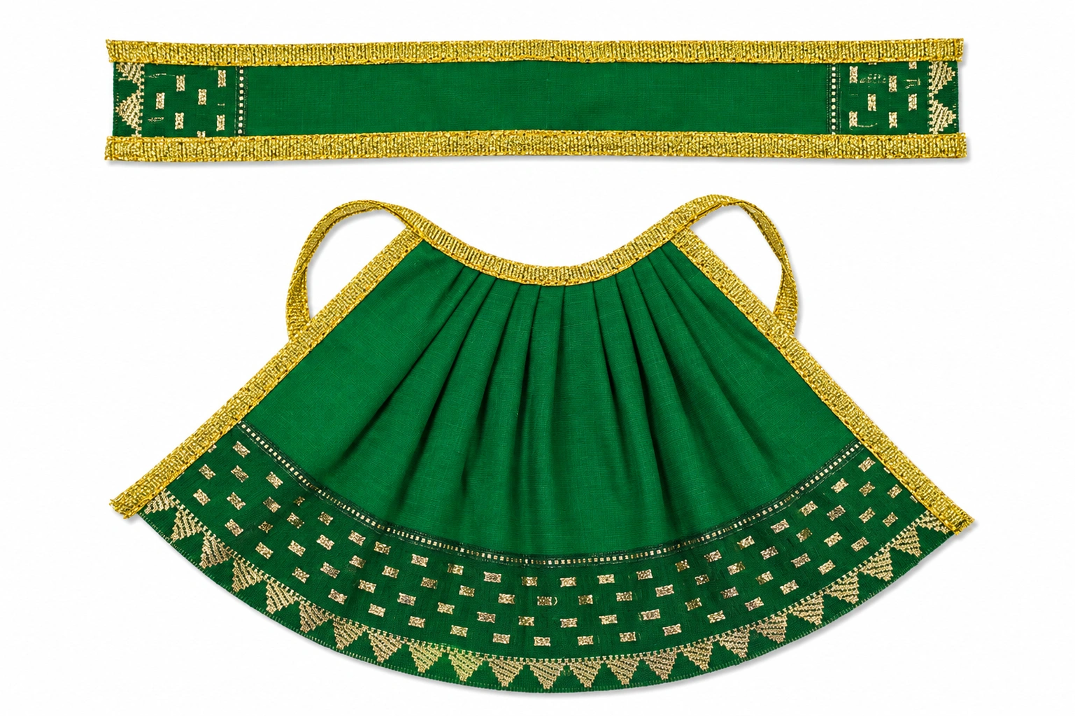 Green Color Lehenga Patka Size 5 - 00013032