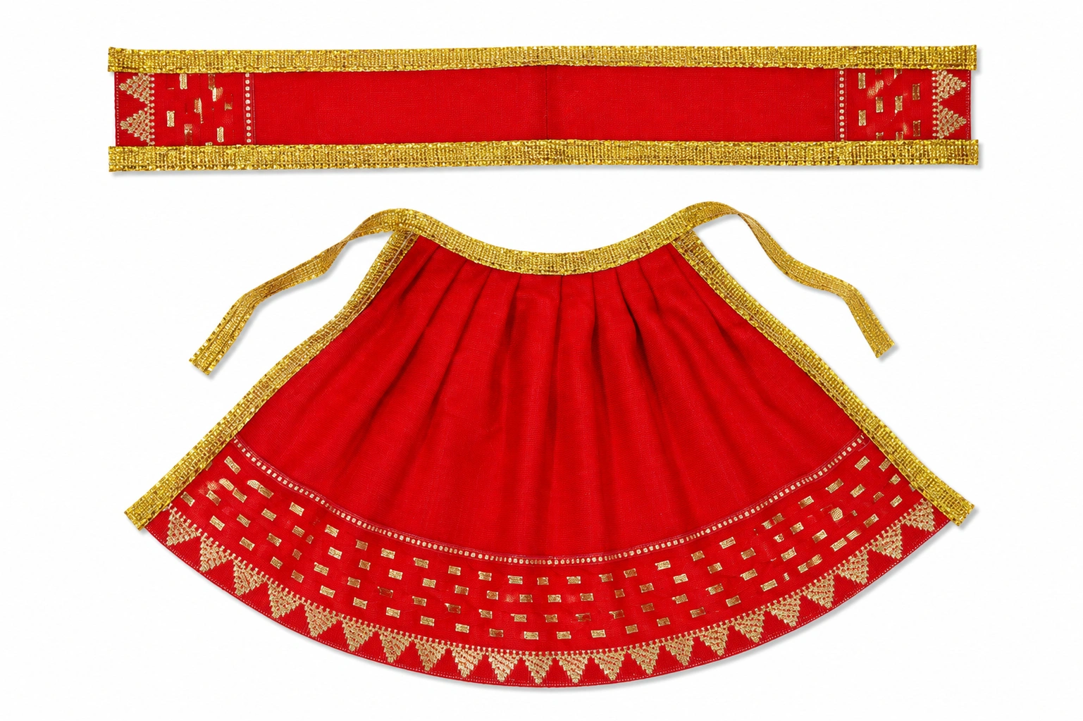 Red Color Lehenga Patka Size 5 - 00013032