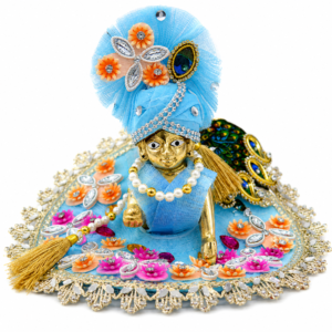 Laddu Gopal Blue Premium Peacock/morpankh Dress Set 0-4 / 00017622