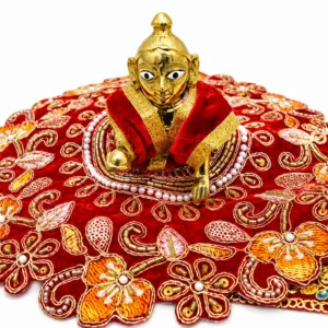 Red Velvet Laddu Gopal Poshak - 10748