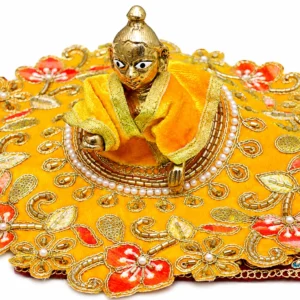Yellow Velvet Laddu Gopal Poshak - 10748
