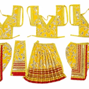Yellow Ram Darbar/Jugal Jodi Poshak Set & Size - 3499