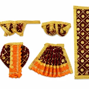 Radha Krishna Combo Dress 3 inch - 3, Maroon