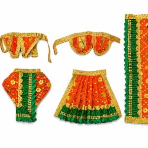 Radha Krishna Combo Dress 3 inch - 3, Orange