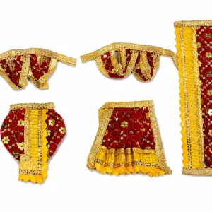 Radha Krishna Combo Dress 3 inch - 3, Red