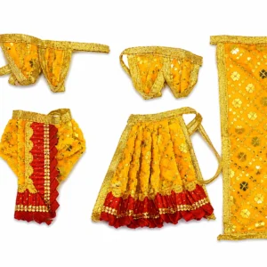 Radha Krishna Combo Dress 3 inch - 3, Yellow
