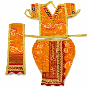 Orange Dhoti Patka Set for Krishna Size 7 - 6277