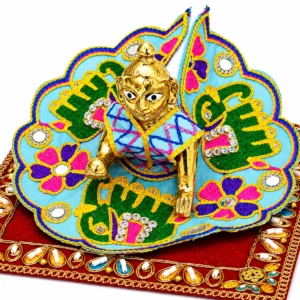 Embroidery Blue Laddu Gopal Poshak