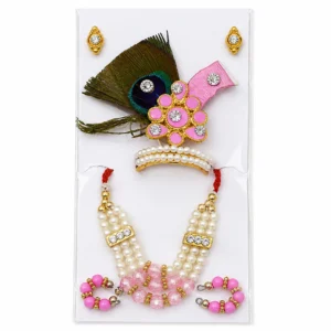 Mukut Mala Set - Pink