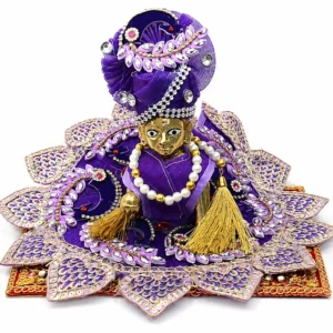 Laddu Gopal Purple Premium Designer Dress Combo
