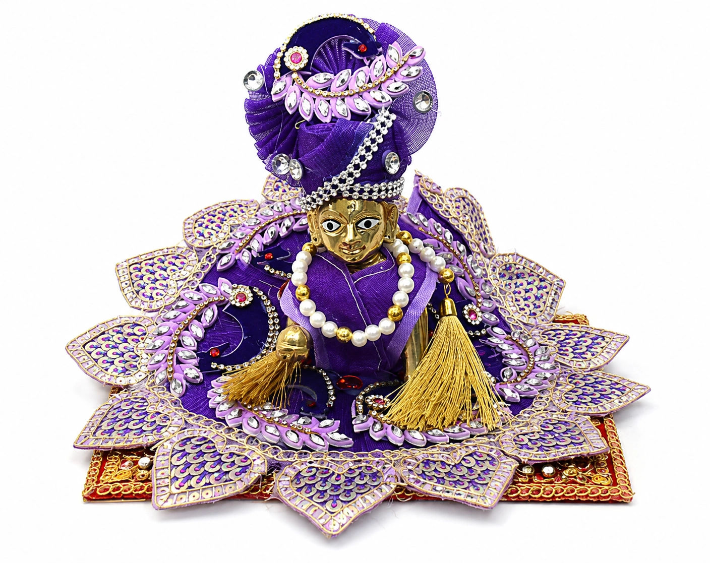 Laddu Gopal Purple Premium Designer Dress Combo