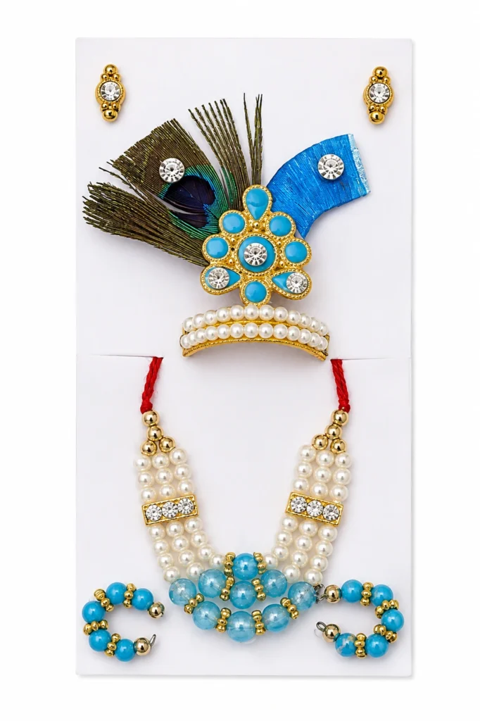 Mukut Mala Set - Blue