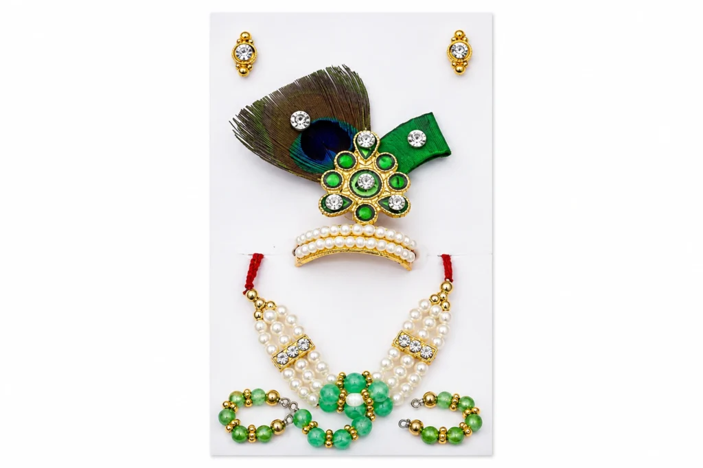 Mukut Mala Set - Green
