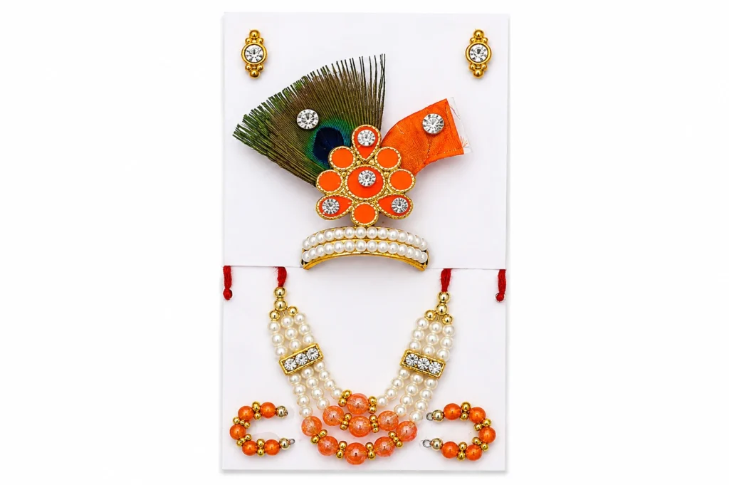 Mukut Mala Set - Orange
