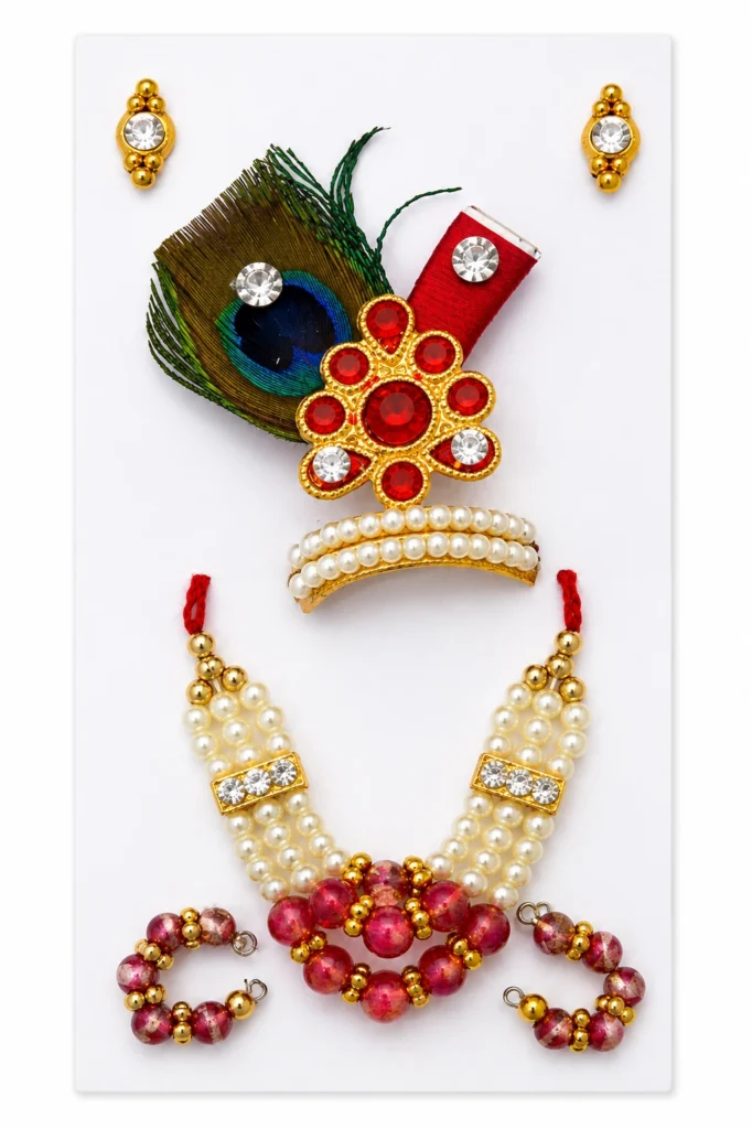Mukut Mala Set - Red