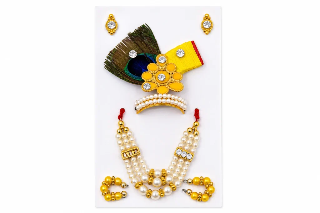 Mukut Mala Set - Yellow